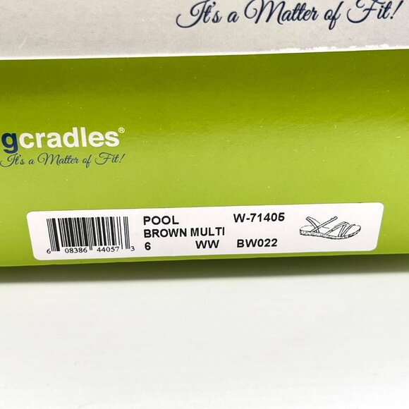 6WW 6XW 6EE Walking Cradles Womens Pool Brown Leather Comfort Sandals Shoes - Picture 14 of 14